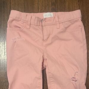 Pink Distressed Jeans